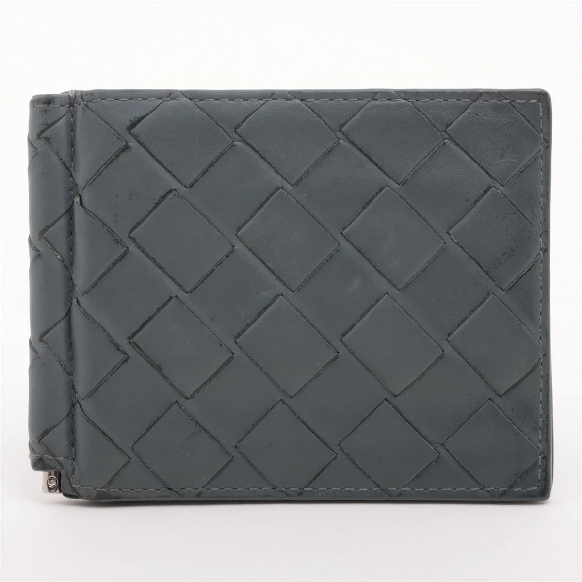 【極美品】 ボッテガヴェネタ イントレチャート マネークリップ 財布 ブラック ボッテガヴェネタ イントレチャート マネークリップ ウォレット