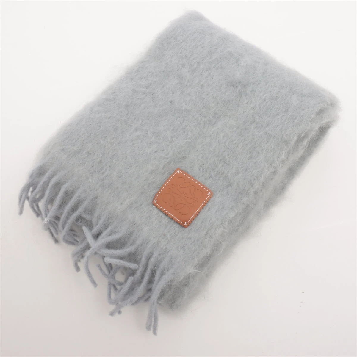 ロエベ モヘアマフラー グレー LOEWE*スタイルを格上げ*ライトグレー