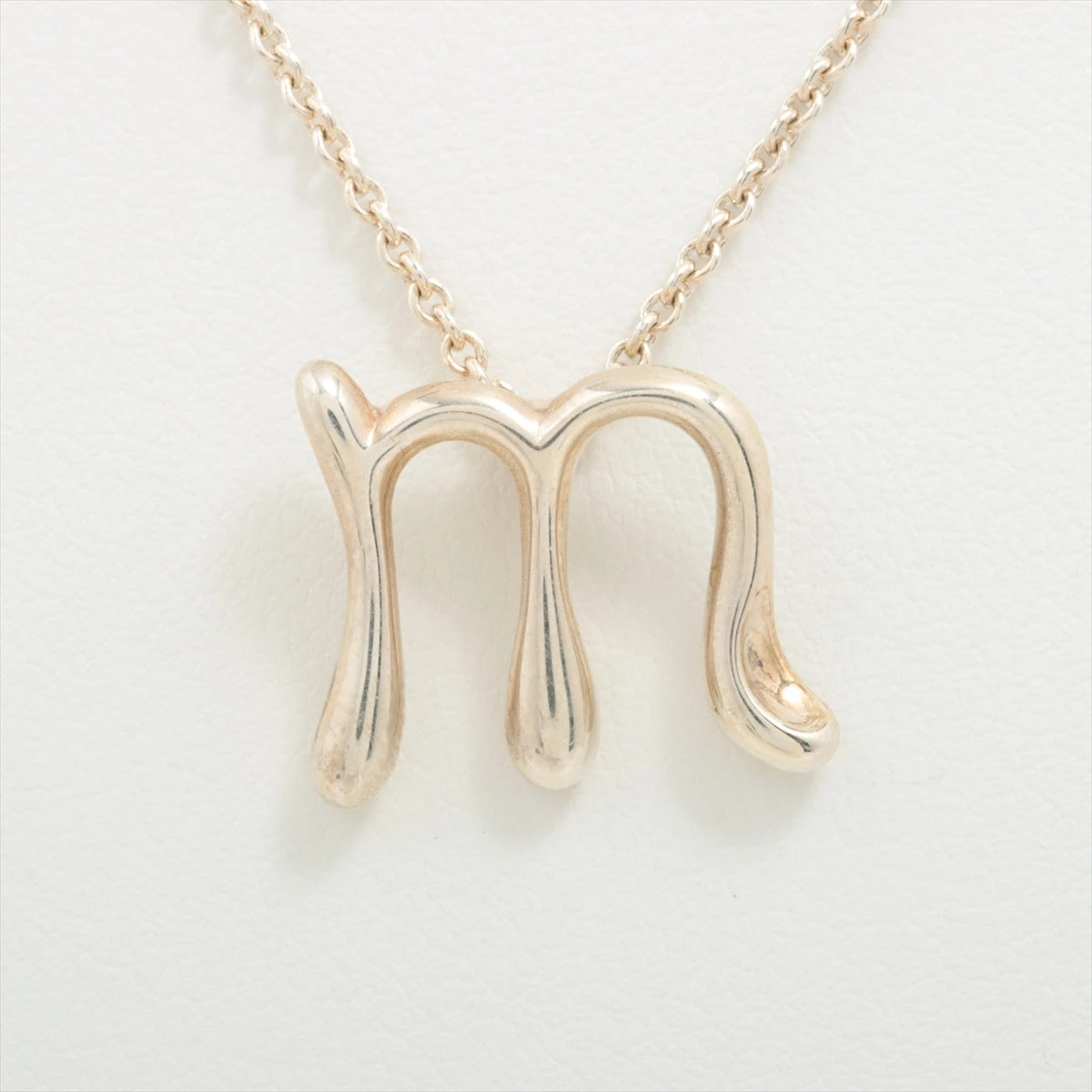 ティファニー TIFFANY エルサペレッティ イニシャル M ネックレス ティファニー エルサペレッティ レター ネックレス 925 5.3g シルバー