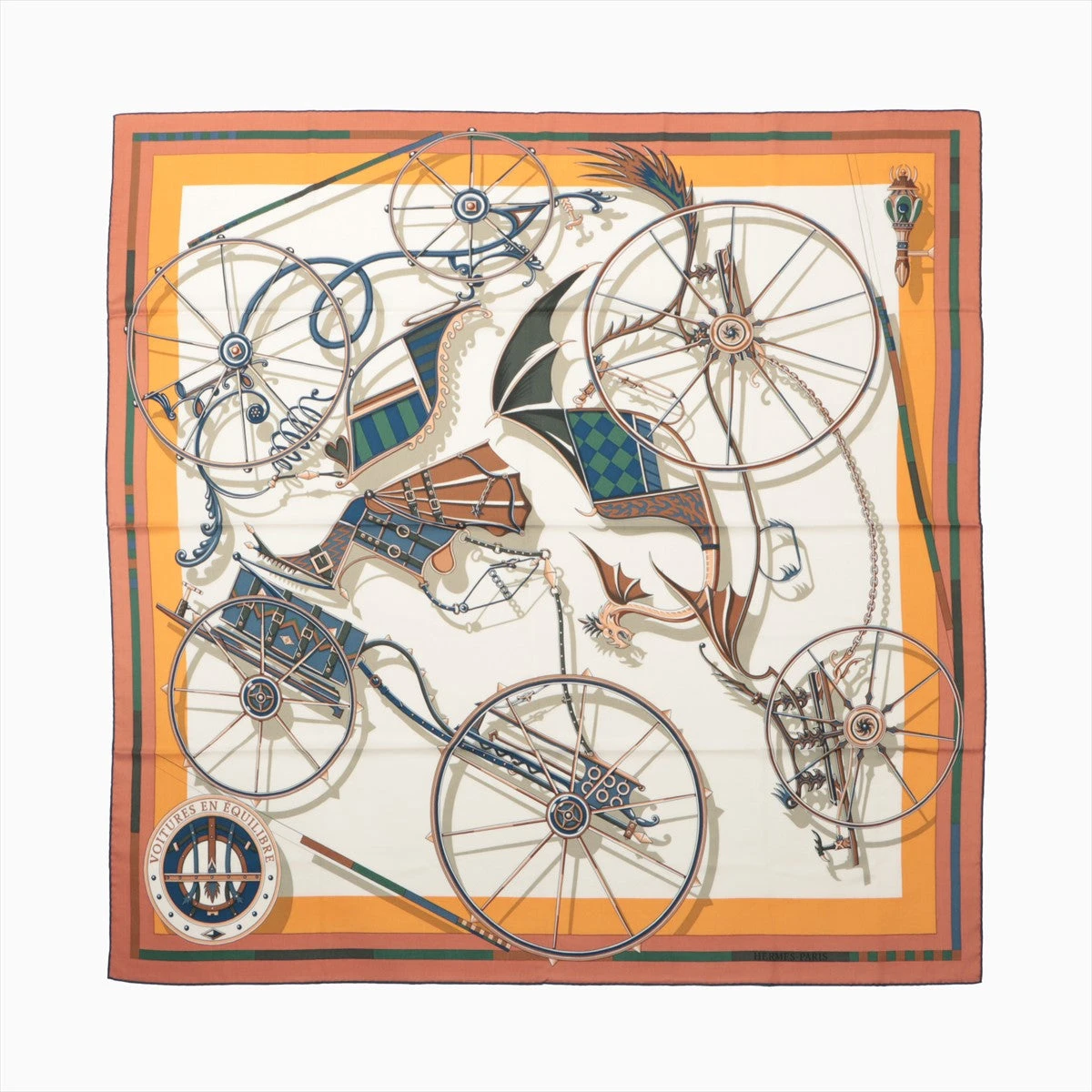 フランス発 ☆HERMES☆ カレジェアン Voitures en Equilibre Voitures en Equilibre scarf 45 | Hermès Mainland China