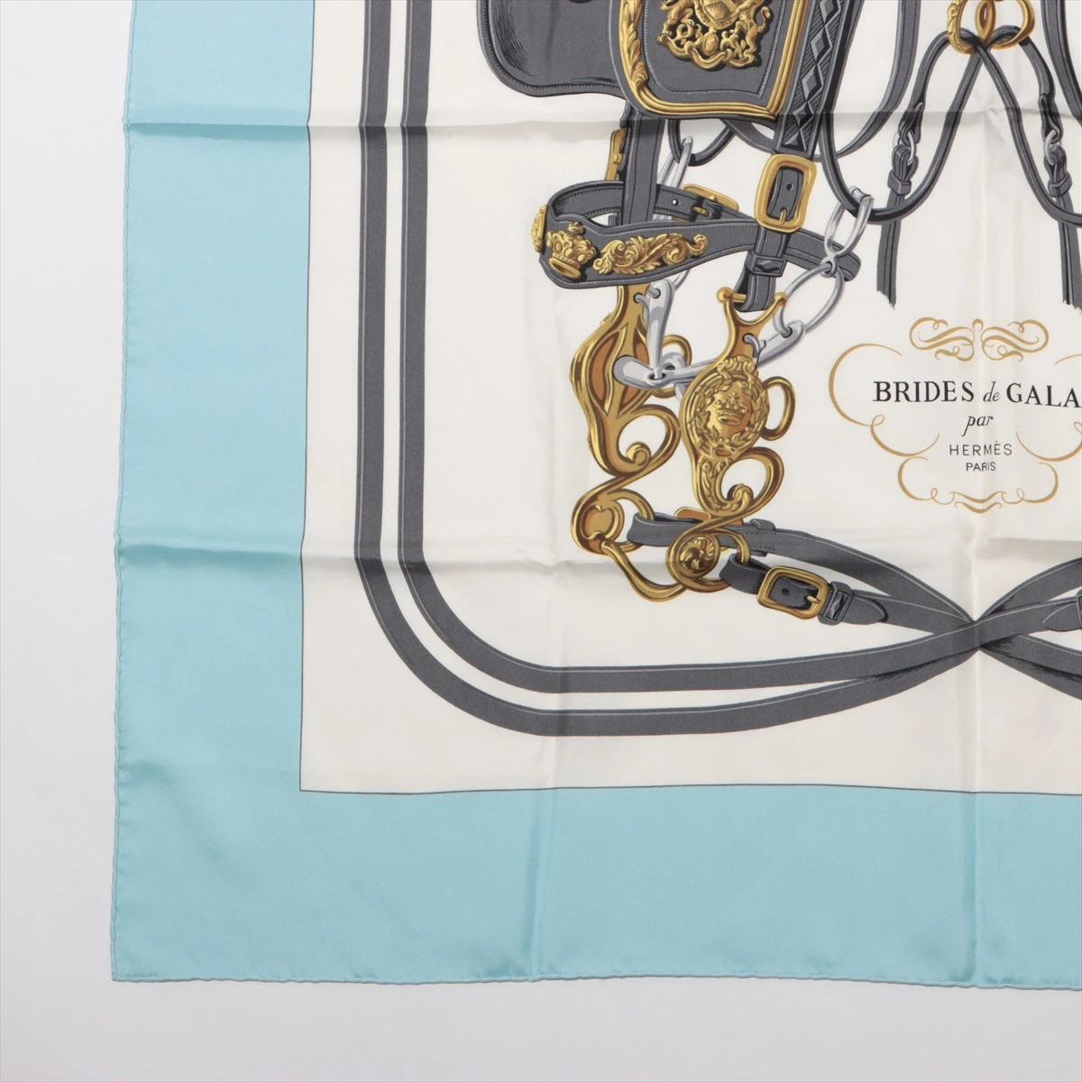 HERMES エルメス スカーフ カレ90　式典用馬勒 エルメス カレ90 BRIDES de GALA 式典用馬勒 スカーフ シルク