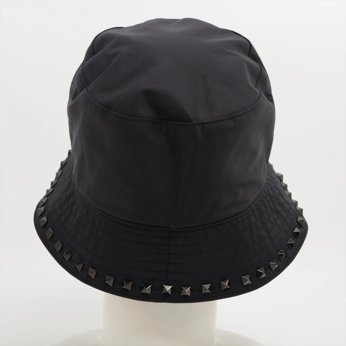 VALENTINO ブラック バケットハット 58 ヴァレンティノ スタッズ バケットハット 58 ポリエステル