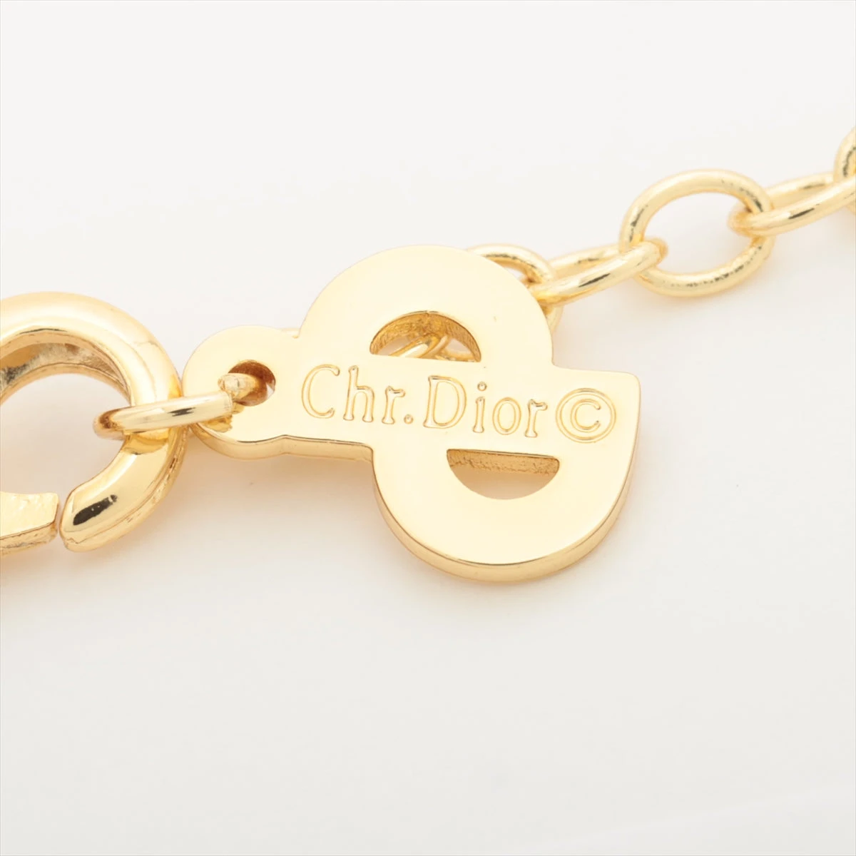 ディオール ネックレス ミラー 手鏡 コスメ CD ラインストーン 石