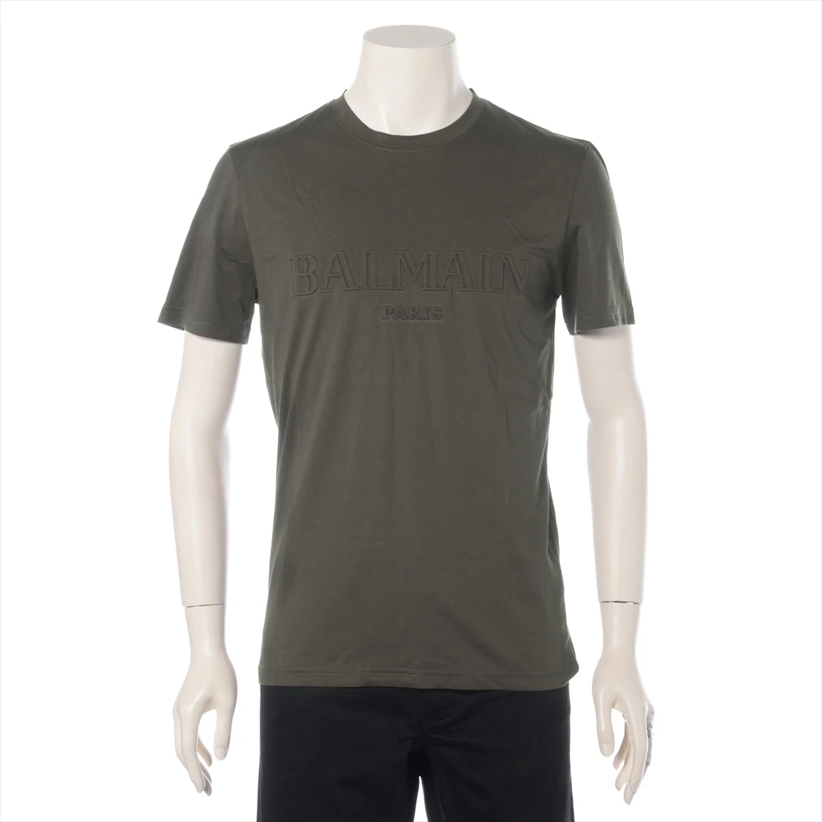 バルマン コットン Tシャツ S メンズ カーキ A3052968｜中古ブランド品 