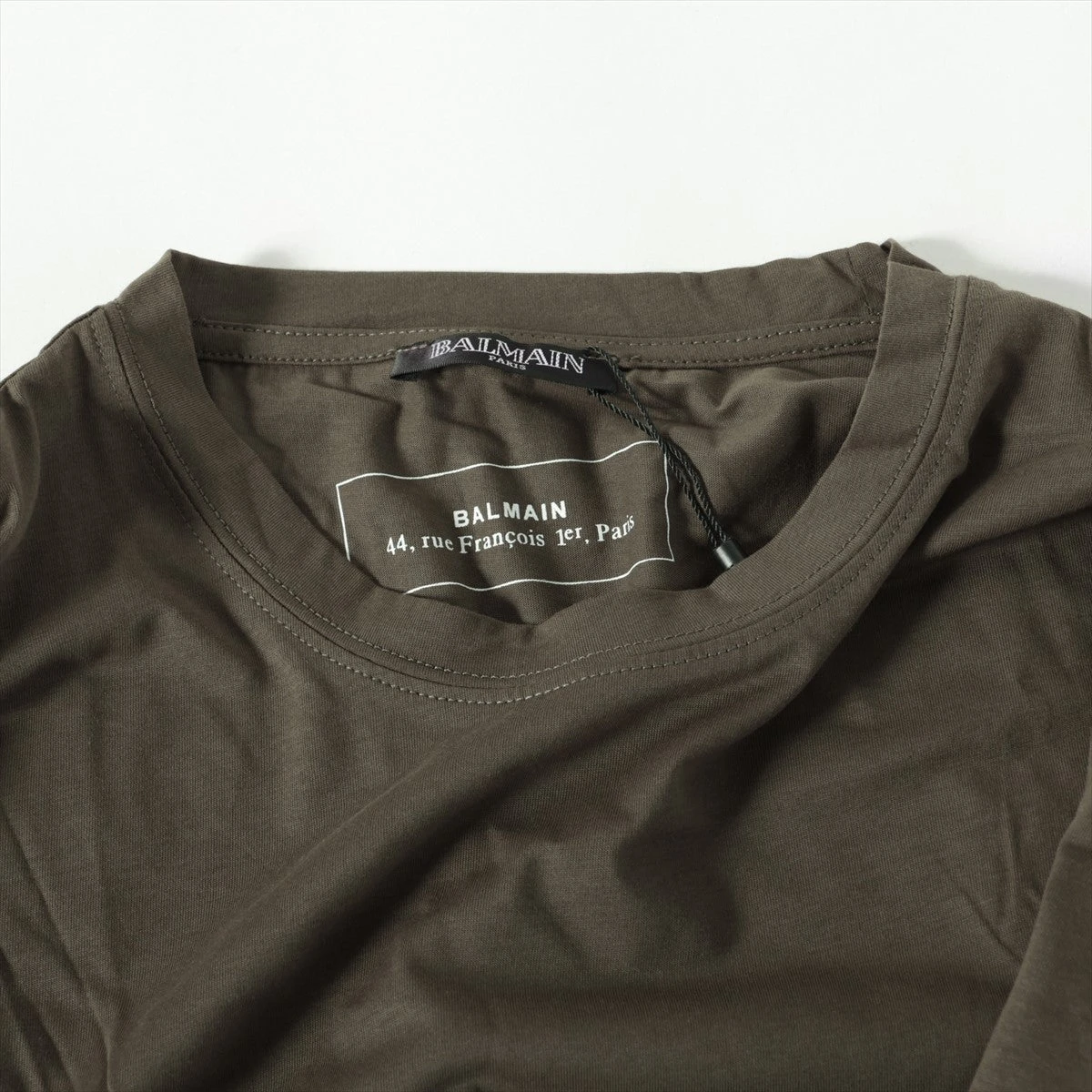 バルマン コットン Tシャツ S メンズ カーキ A3052968｜中古ブランド品 