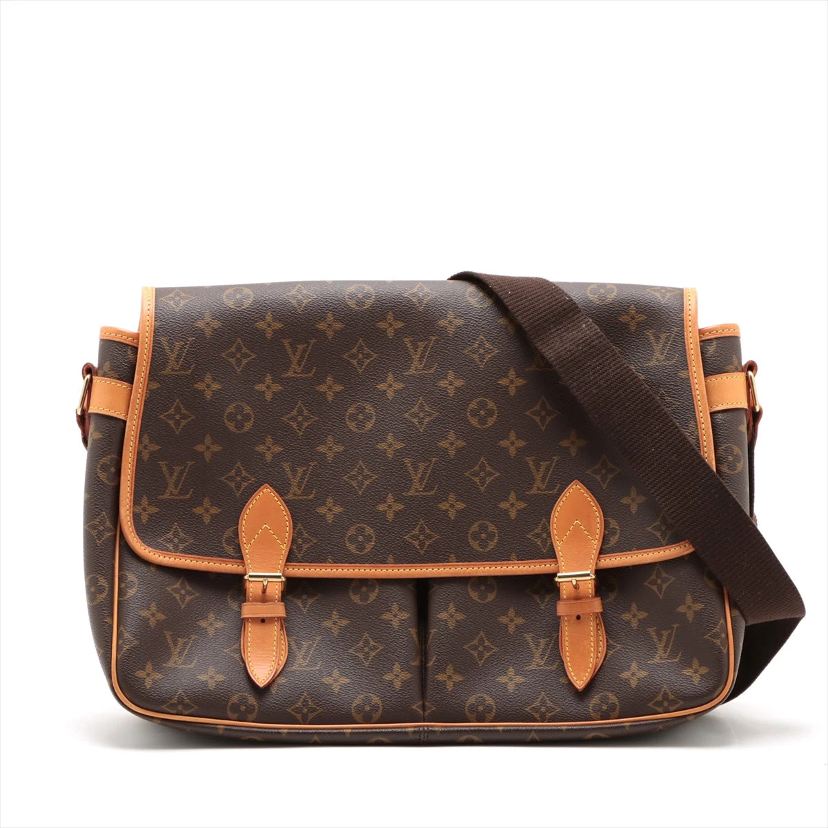 【鑑定済】 ルイヴィトン ジベシエール GM モノグラム ショルダーバッグ LOUIS VUITTON - 超美品 ルイヴィトン モノグラム ジベシエール