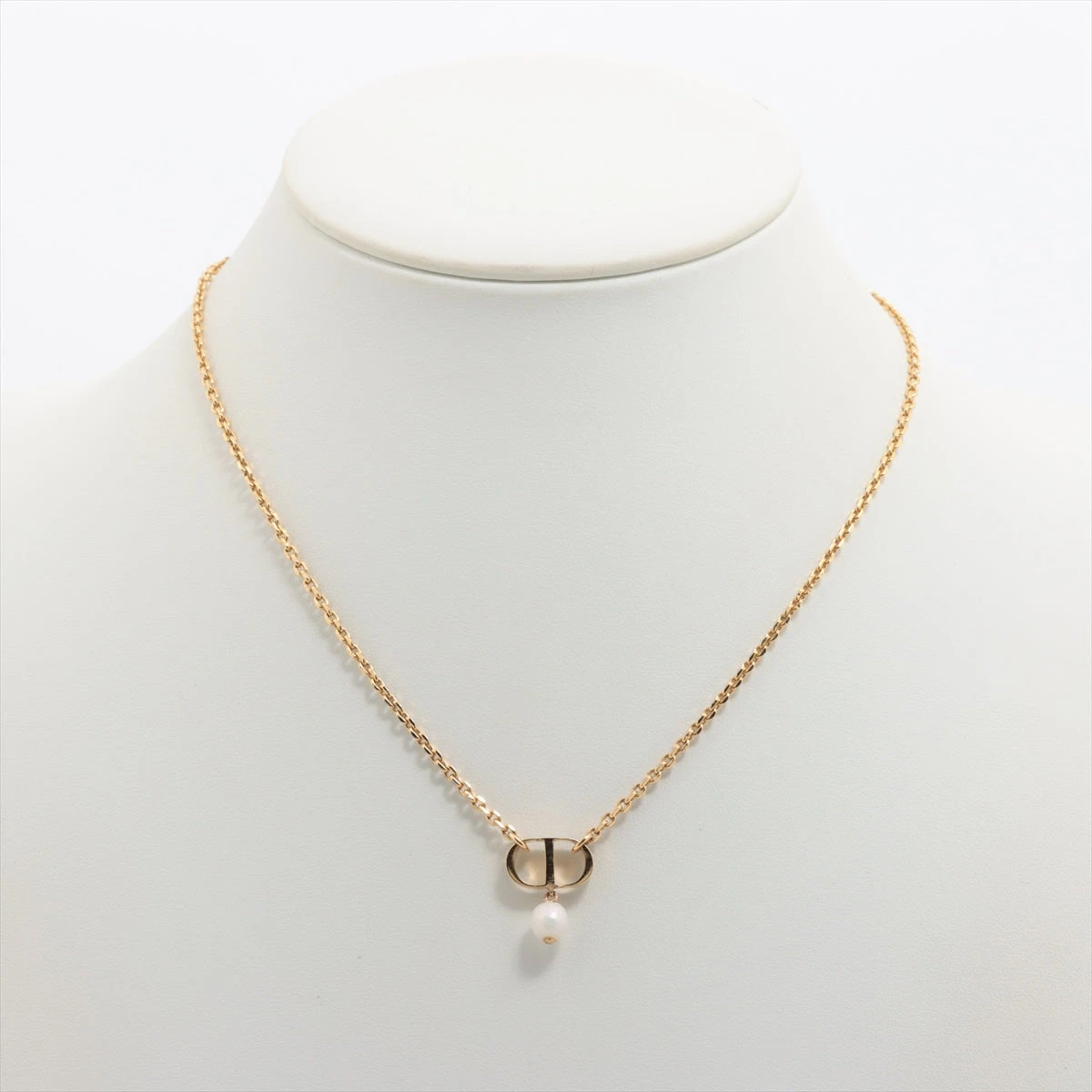 ◇ディオール◇GP×ラインストーン×パール/PetitCD/プチCD/ネックレス ディオール Petit CD プチCD ネックレス GP×ラインストーン