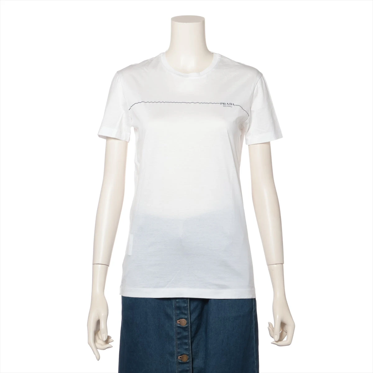 古着人気アイテム PRADA AラインTシャツ36サイズSサイズ トップス
