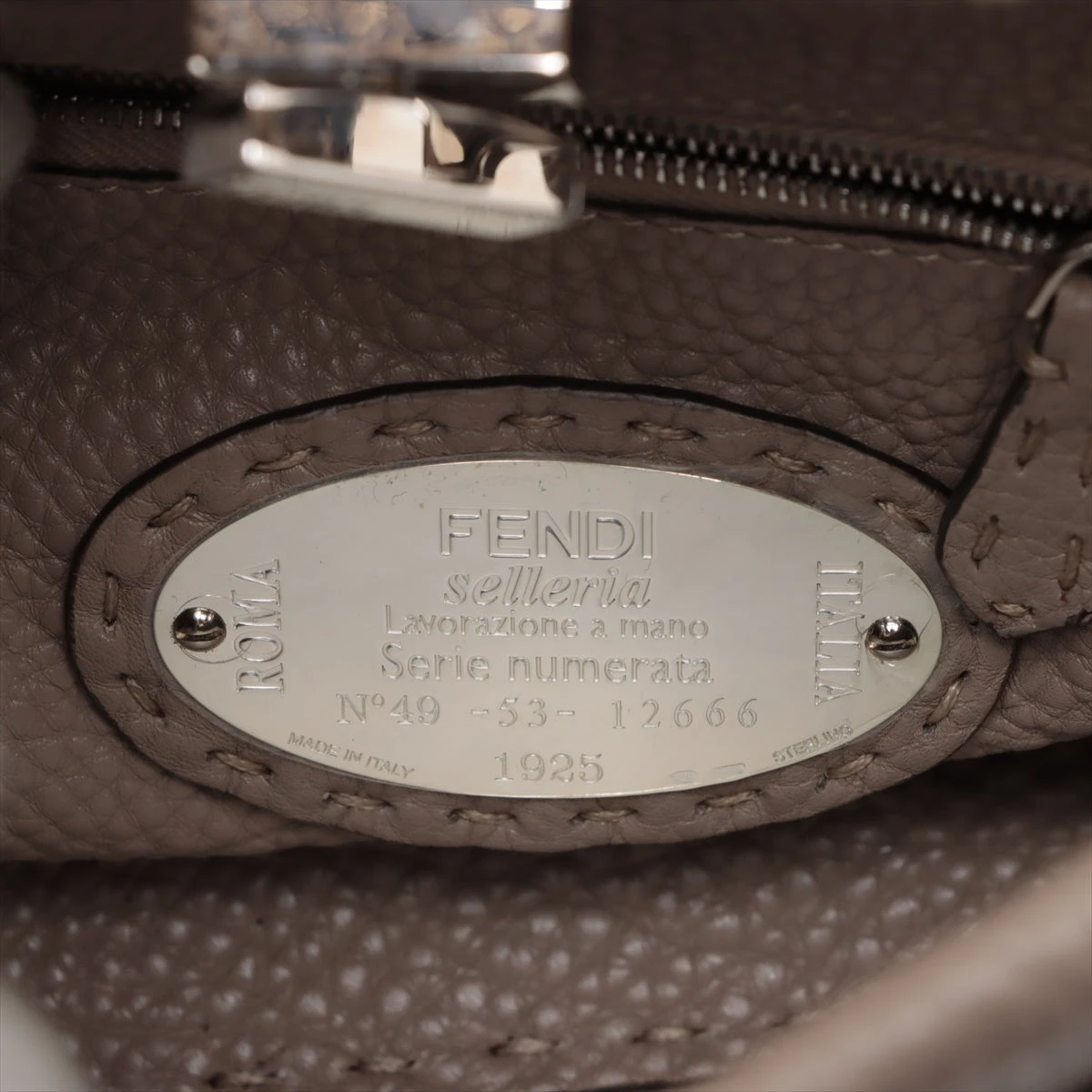 フェンディ ミニピーカブー セレリア レザー×パイソン 2WAY