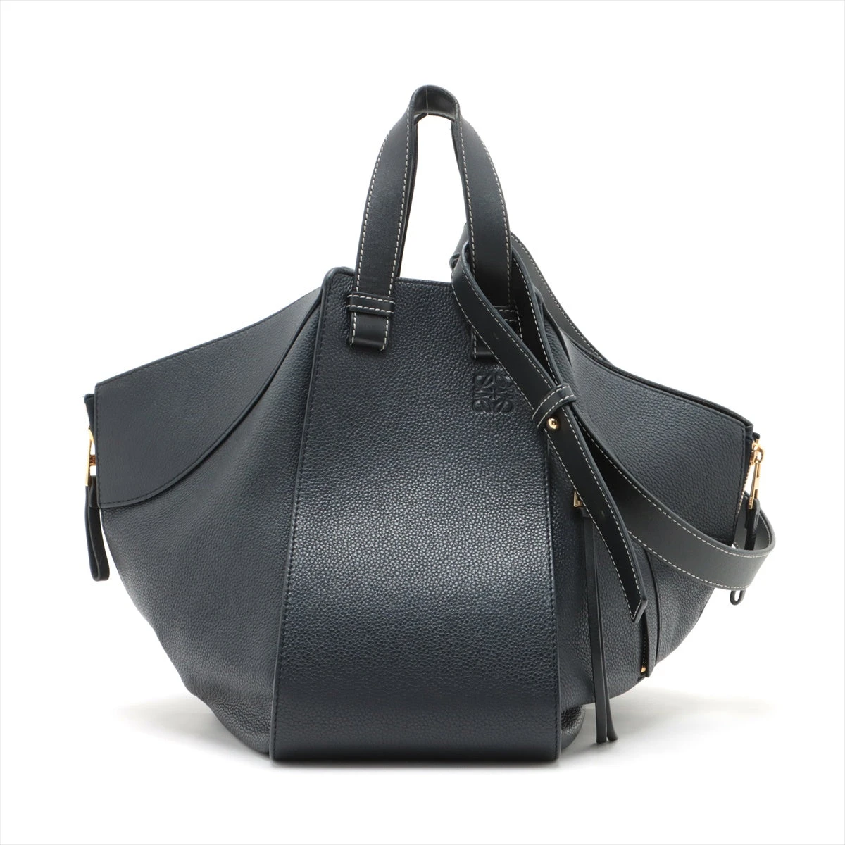 LOEWE ハンモック　small ネイビー LOEWE 【美品】ロエベ ハンモック バッグ スモール 2WAYショルダー