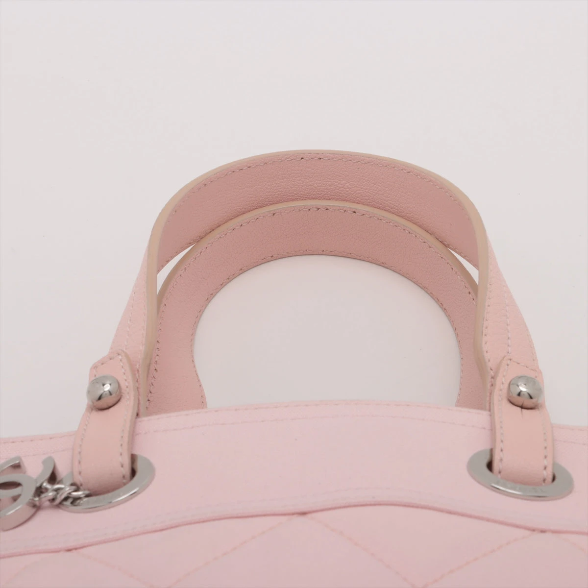 CHANEL トートバッグ パリビアリッツPM ココチャーム キャンバス ピンク CHANEL トートバッグ パリビアリッツPM ココチャーム キャンバス