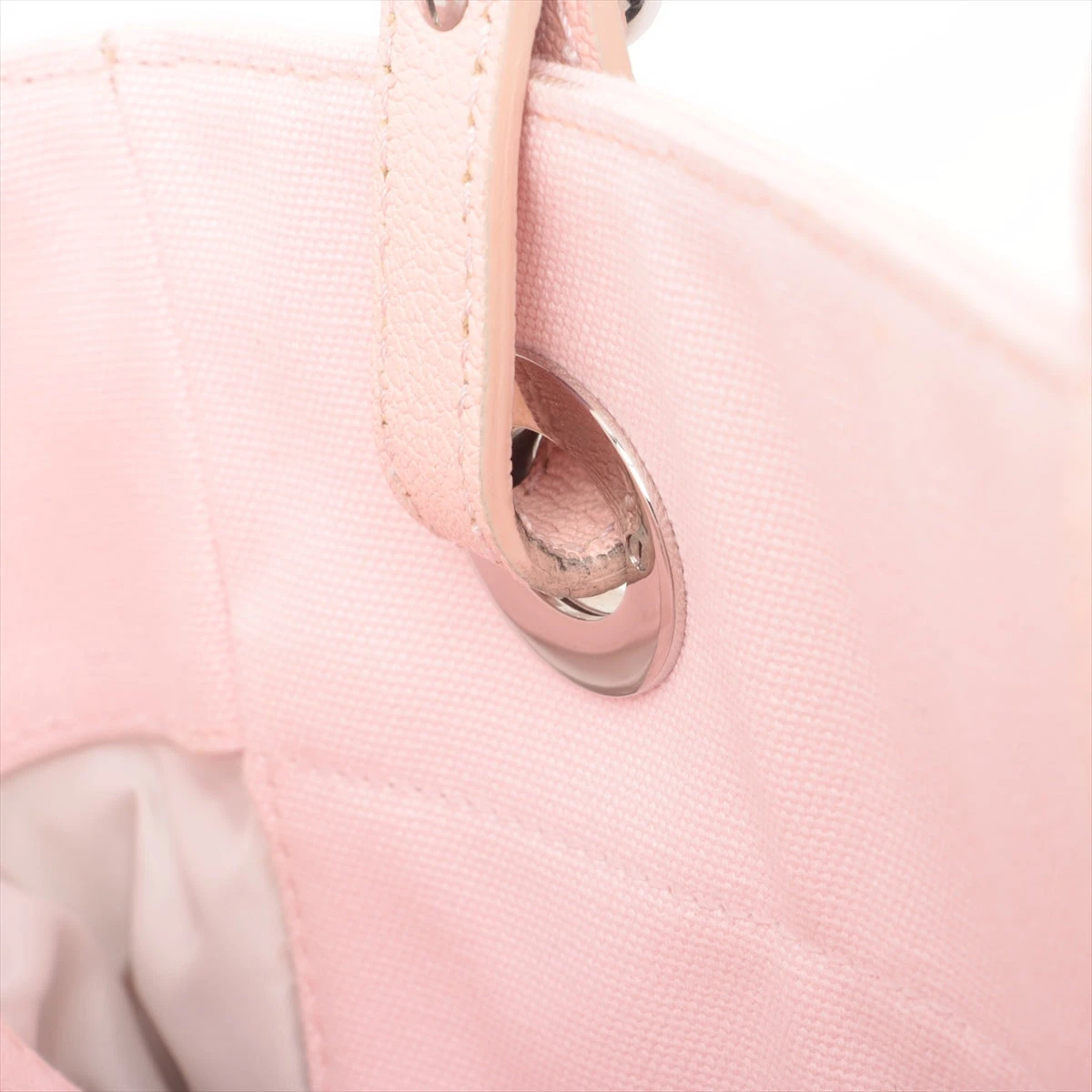 シャネル パリビアリッツPM キャンバス トートバッグ ピンク