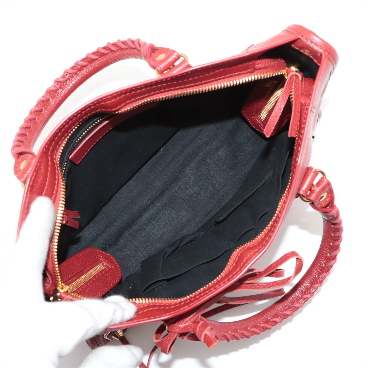 バレンシアガ クラシックメタルエッジシティ レザー 2WAYハンドバッグ