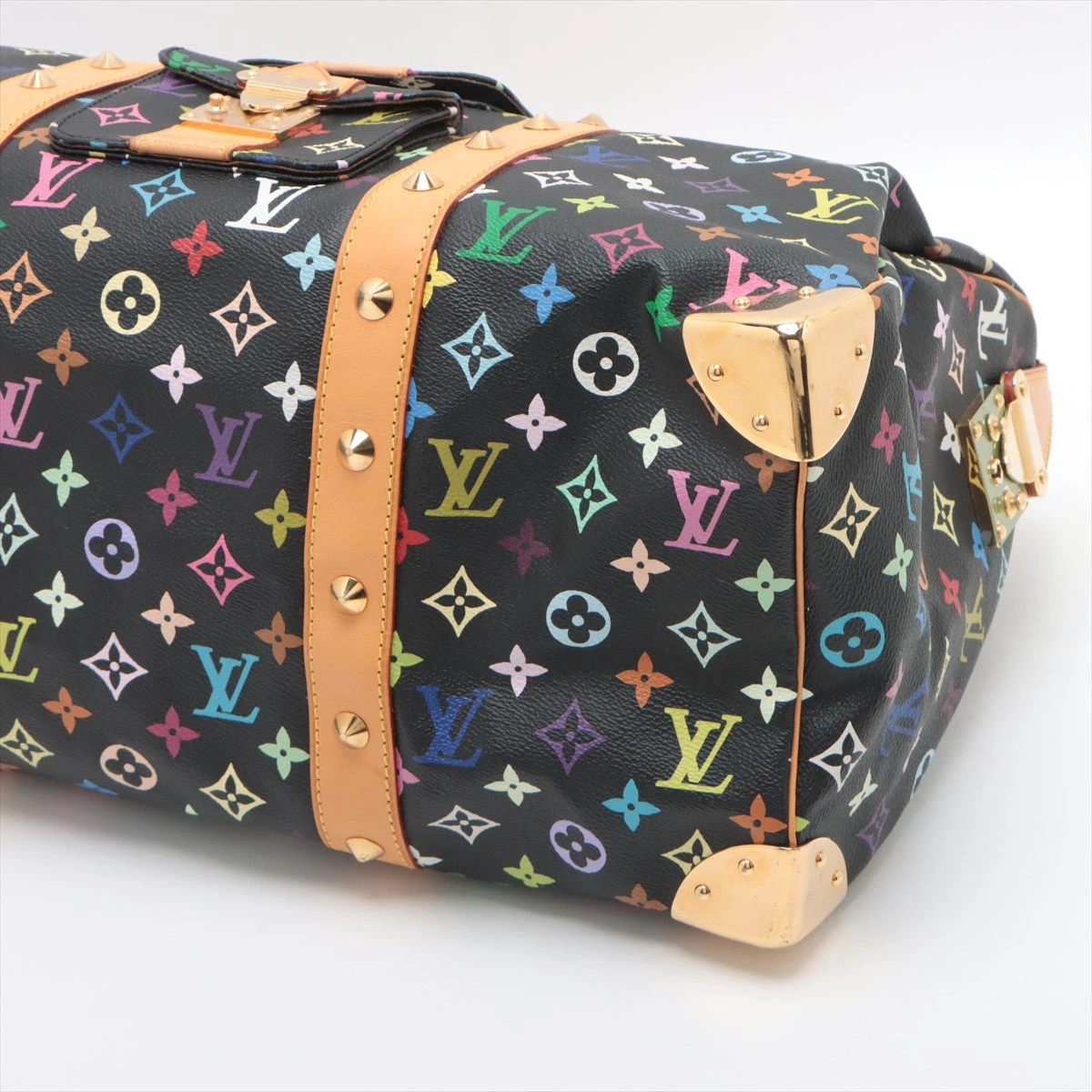 Louis Vuitton マルチカラー M92641 キーポール45 美品 Auth LOUIS VUITTON M92641 Takashi Murakami Multicolor White