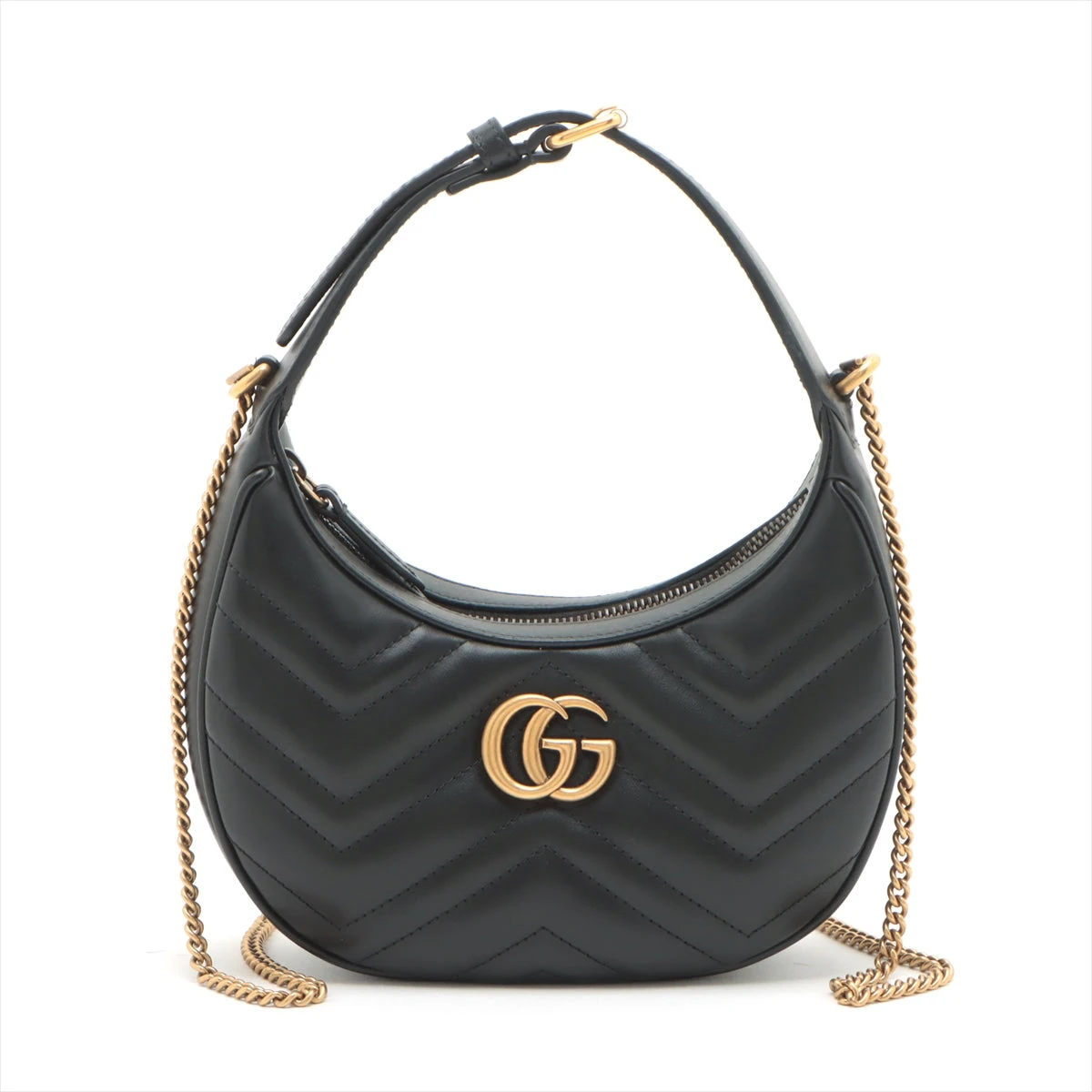 グッチ GGマーモント レザー 2WAYショルダーバッグ ブラック 699514 グッチ GGマーモント レザー 2WAYショルダーバッグ ブラック 699514