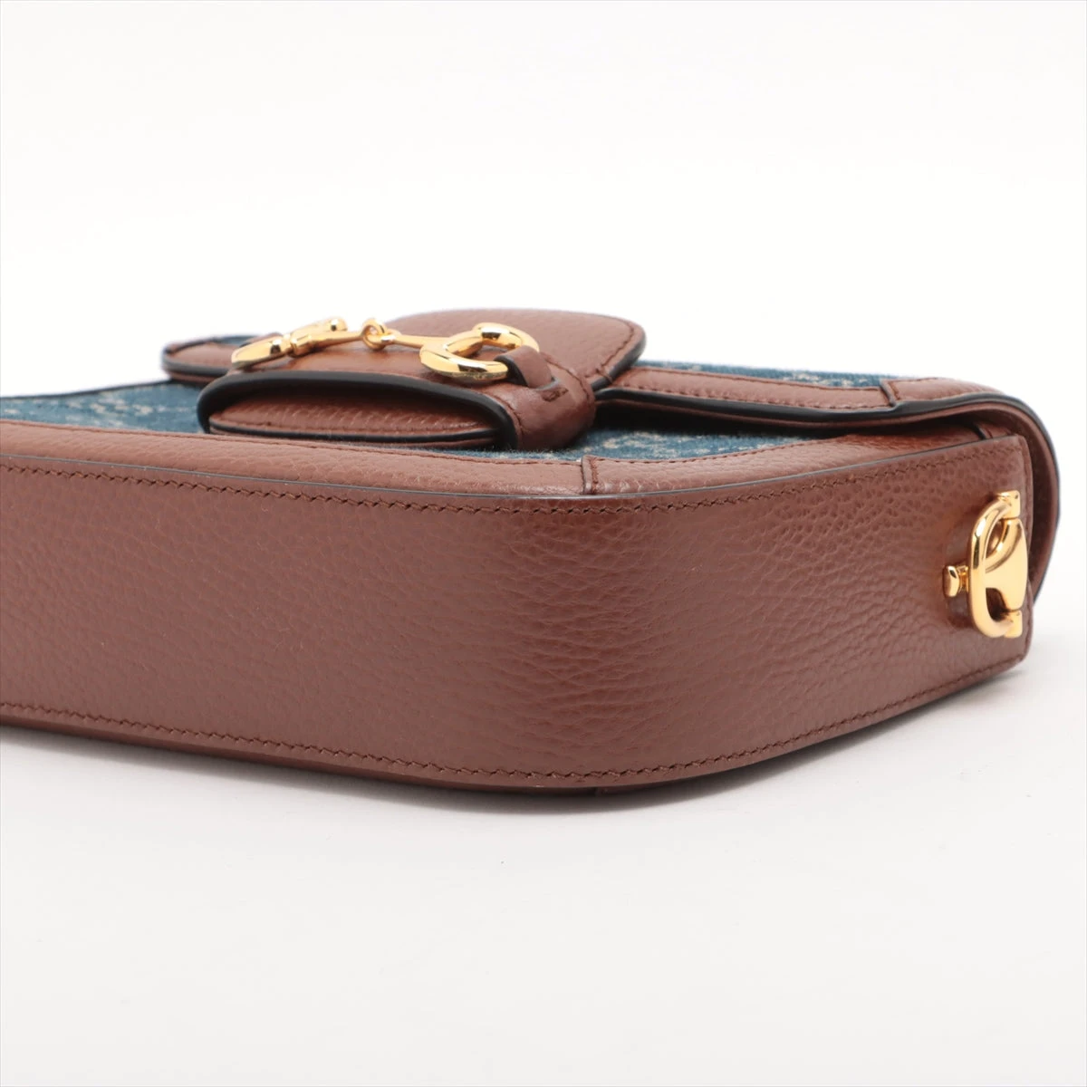 GUCCI デニム 1955 ホースビットショルダー ２種ショルダー付き グッチ ホースビット1955 デニム×レザー 2WAYショルダーバッグ