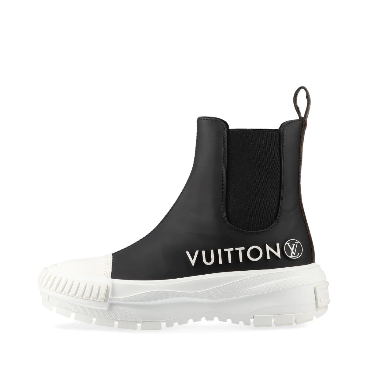 ヴィトン ルビーライン サイドゴア LVロゴ レザー ラバー アンクル