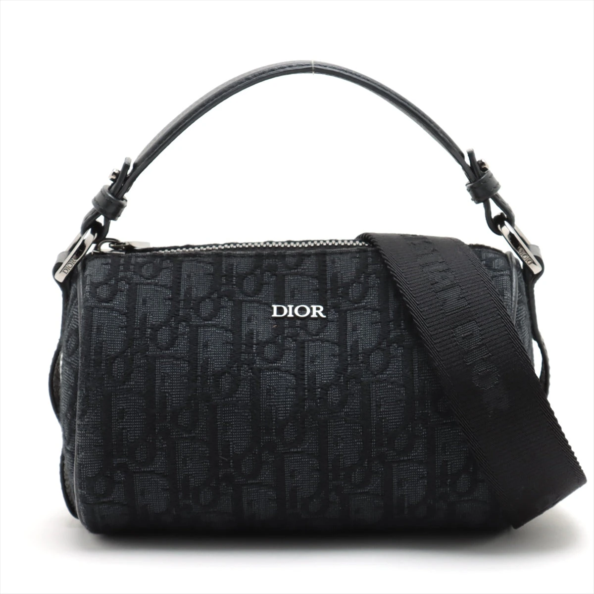 【美品】Dior　ROLLER オブリーク ショルダーバッグ / ハンドバッグ クリスチャンディオール オブリーク ローラーバッグ キャンバス