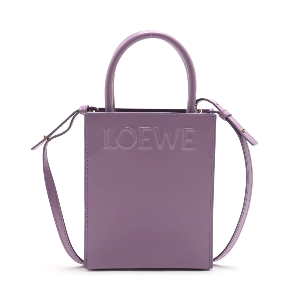 ロエベ スタンダード A5トート レザー 2WAYハンドバッグ パープル
