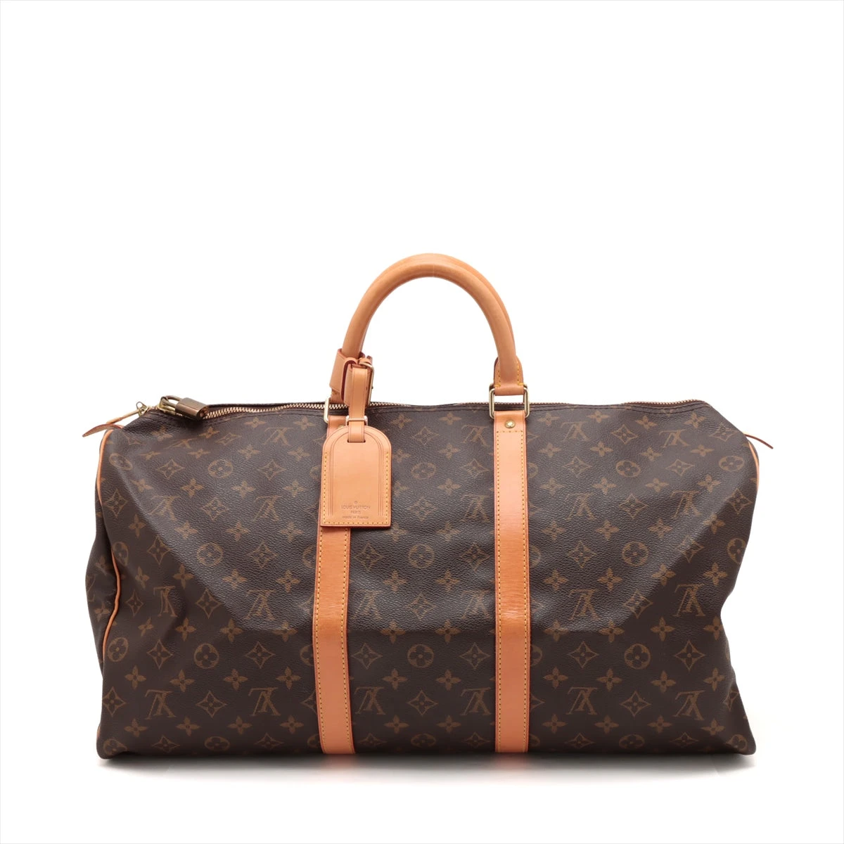 【鑑定済】ルイヴィトン モノグラム キーポル 55 ボストン バッグ ブラウン LOUIS VUITTON ルイヴィトン モノグラム キーポル55 ボストン