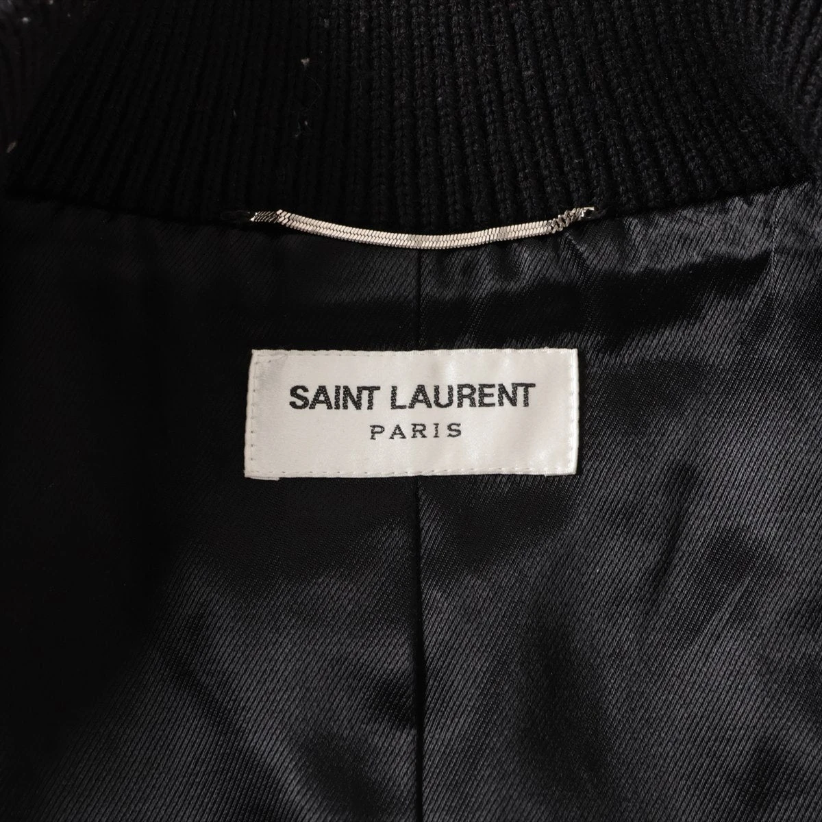 サンローランパリ テディ 22年 ウール×ナイロン スタジャン 48 メンズ