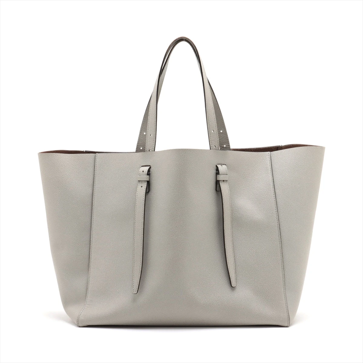 ヴァレクストラ レザー トートバッグ グレー A3067410｜中古ブランド品