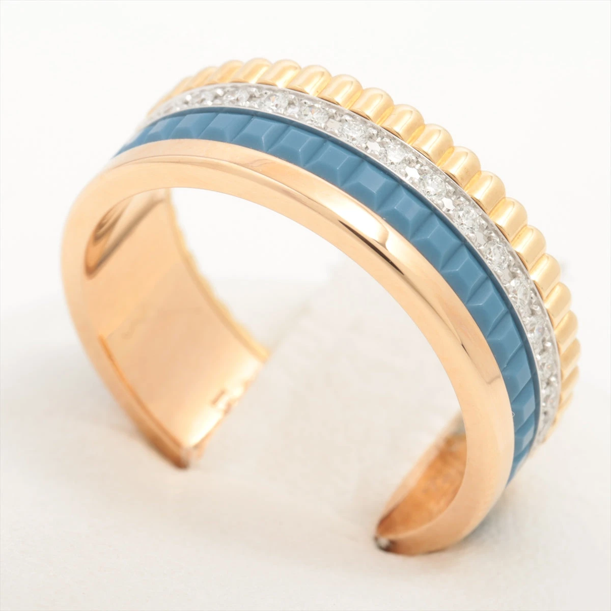 カールブラックバーン ダイヤ リング 0.55ct 15号 750WG 透かし 新品  