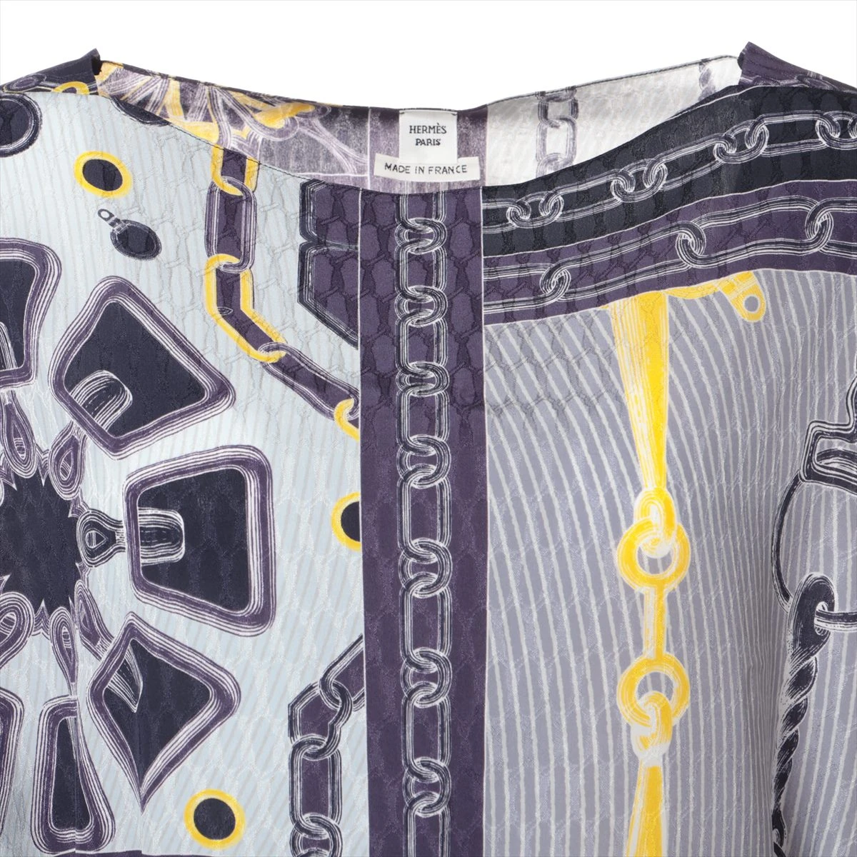 エルメス　シルク　ノースリーブワンピース　エクスリブリス エルメス シルク ノースリーブワンピース エクスリブリス