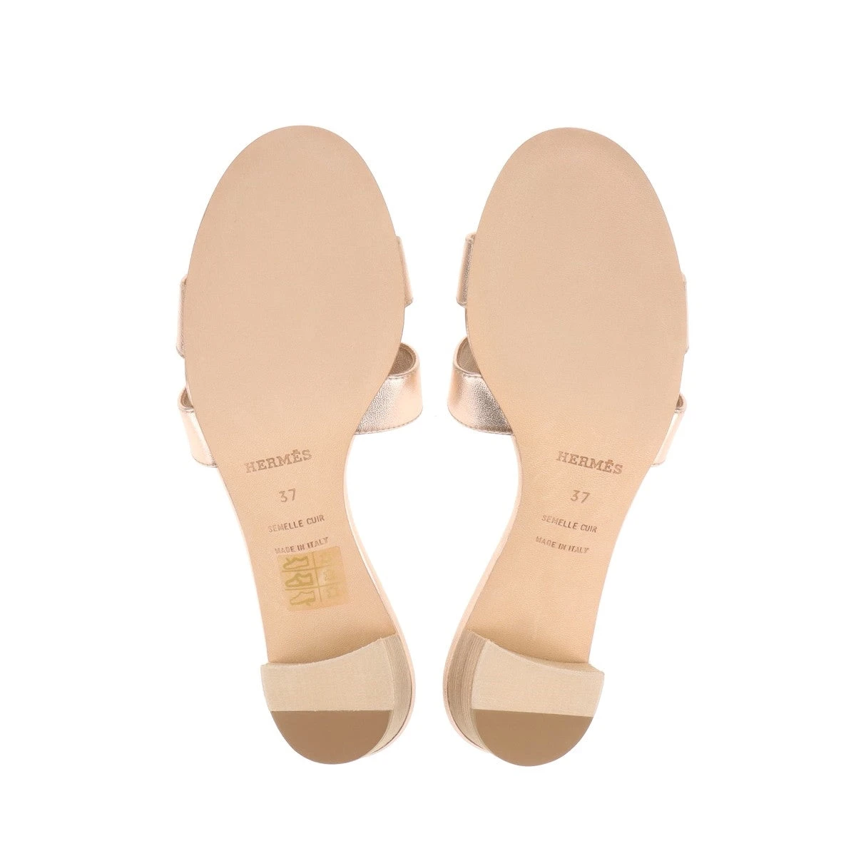 エルメス オアジス パテントレザー サンダル 37 レディース