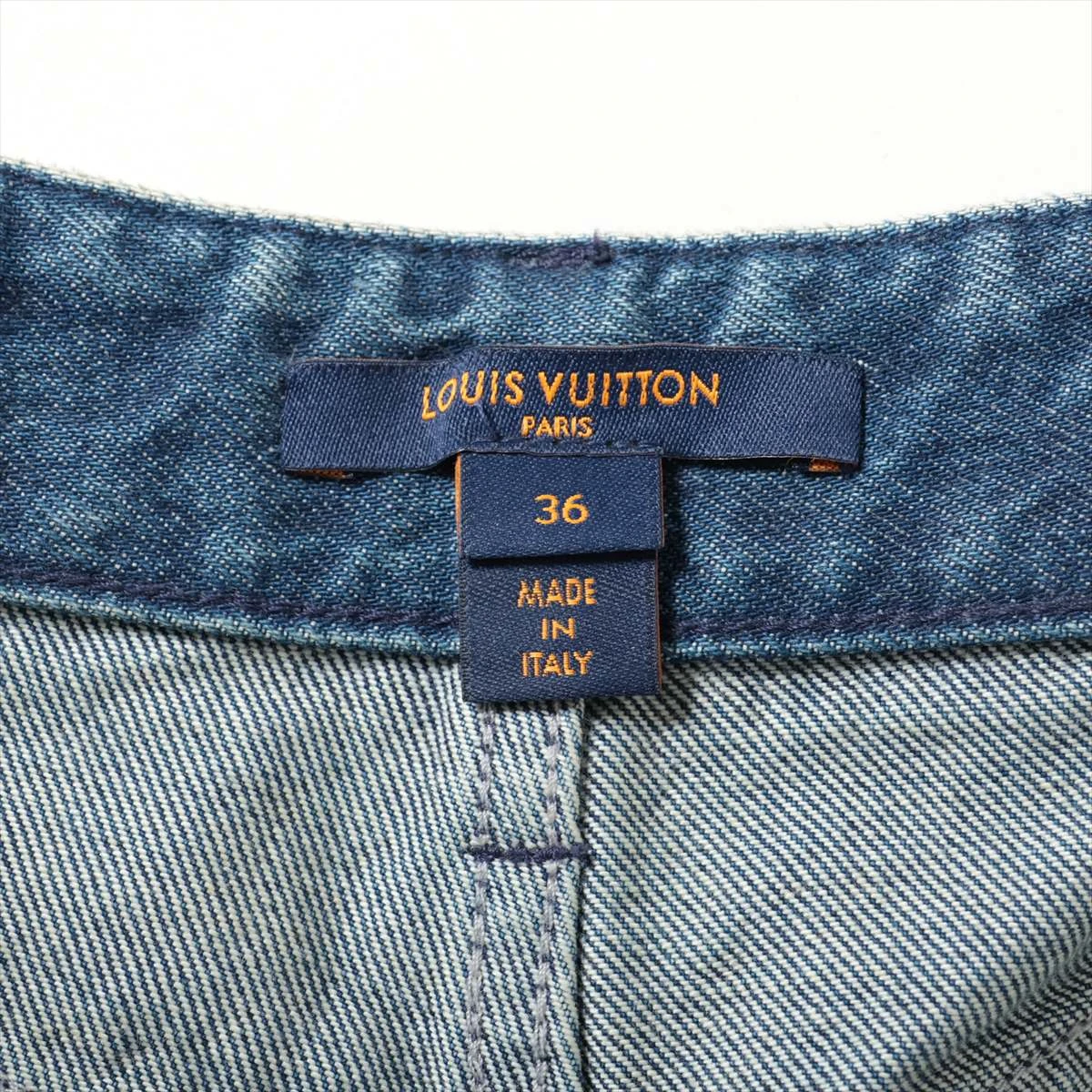 ヴィトン 22AW コットン ショートパンツ 36 レディース ブルー