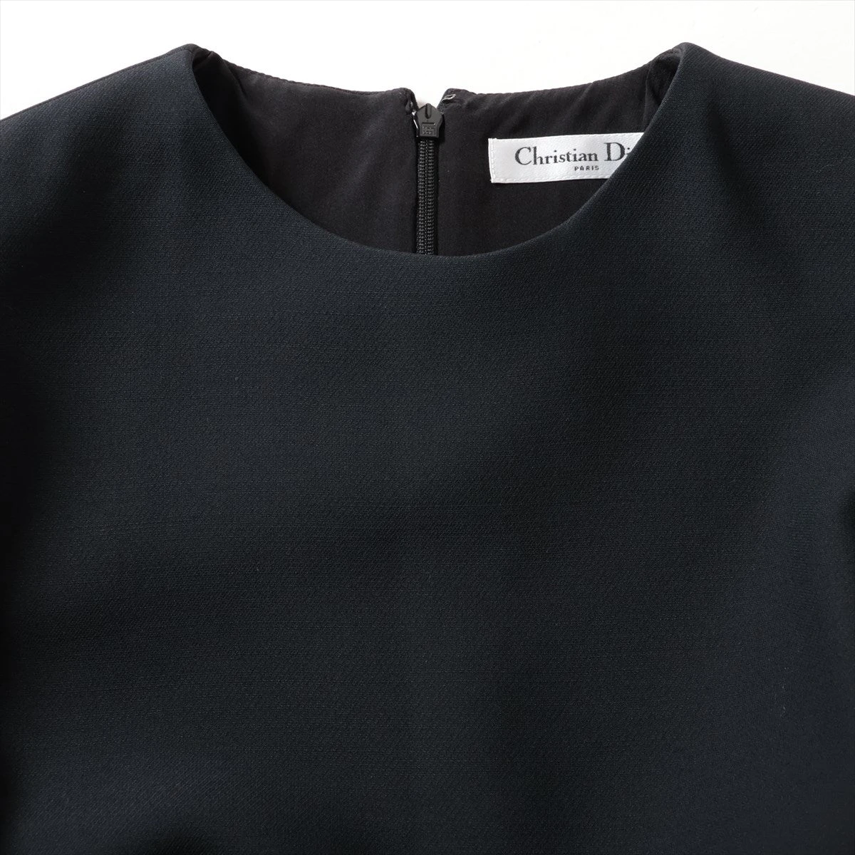 クリスチャンディオール レースカラー ウール＆シルク ワンピース Christian Dior レースカラー ウール＆シルク ワンピース