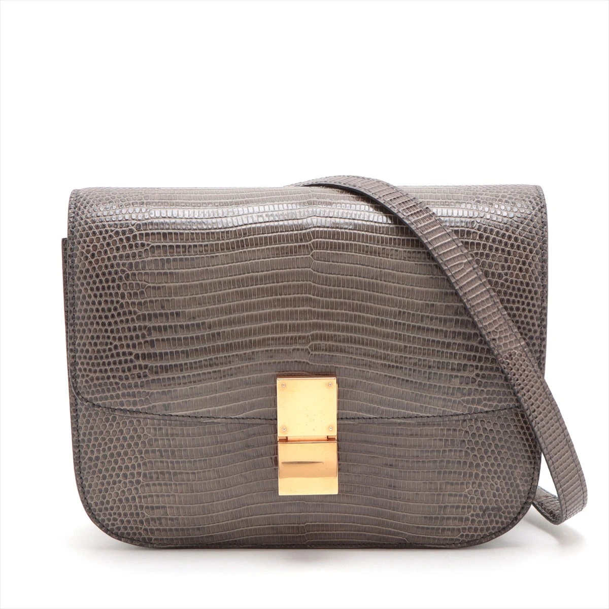 Celine クラシック ボックス  ミディアム リザード CELINE セリーヌ クラシックボックス ミディアム バッグ リザード