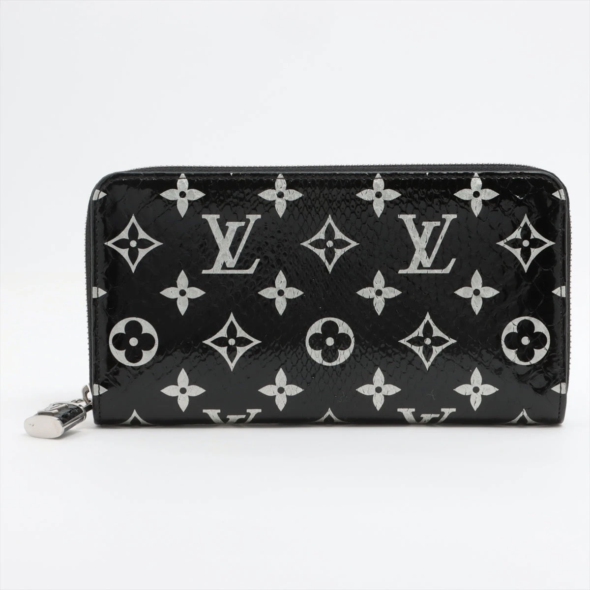 ルイヴィトン モノグラム パイソン ジッピーウォレット 財布 シルバー