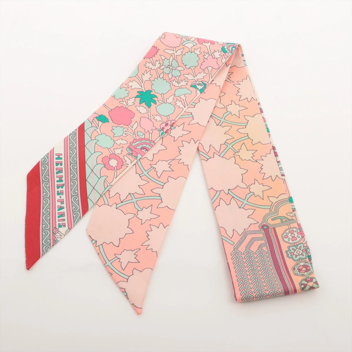 ★未使用品★ ツイリー ペルシャ絨毯　ピンク　エルメス エルメス ツイリー Tapis Persans ペルシャ絨毯 スカーフ シルク