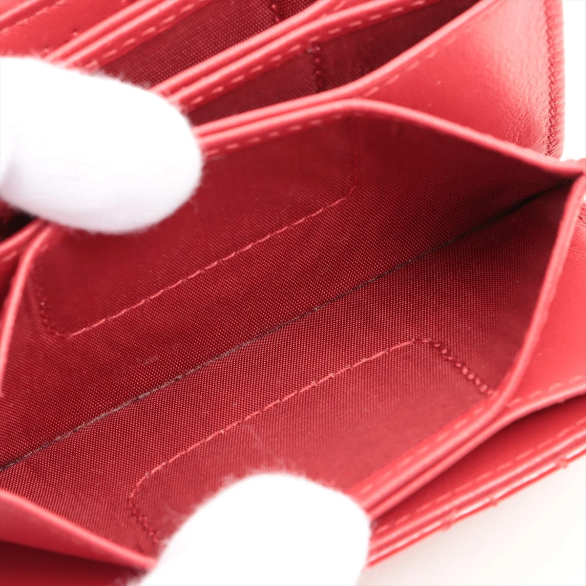 クリスチャンディオール レディディオール カナージュ レザー×パテント