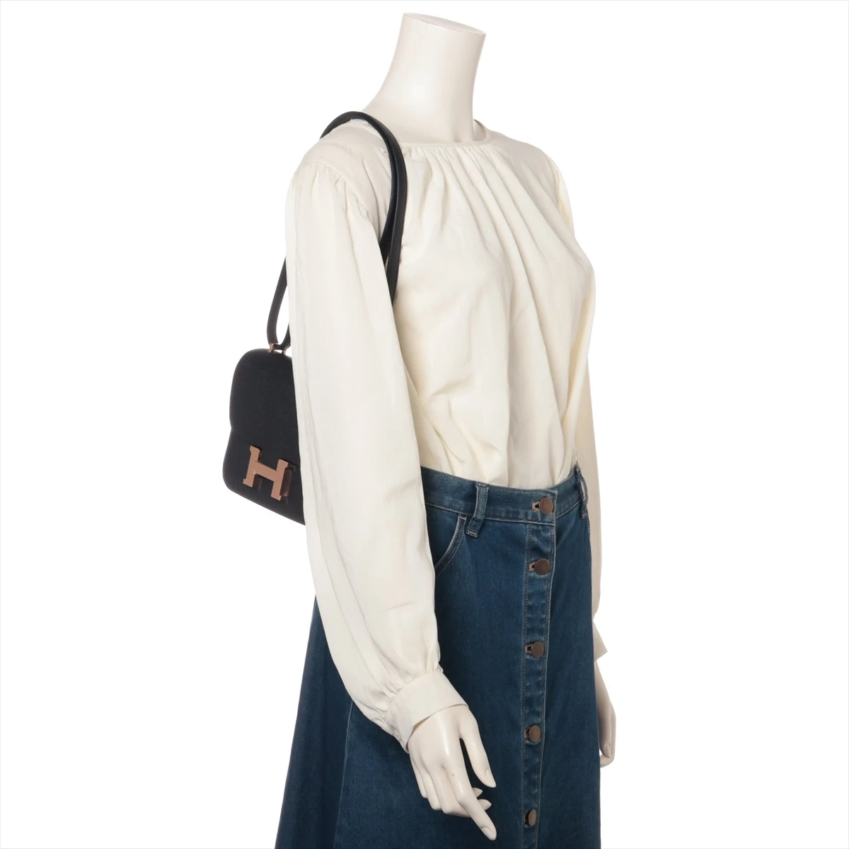 エルメス コンスタンス3 ミニ18 ミロワール ヴォーエプソン ブラック  