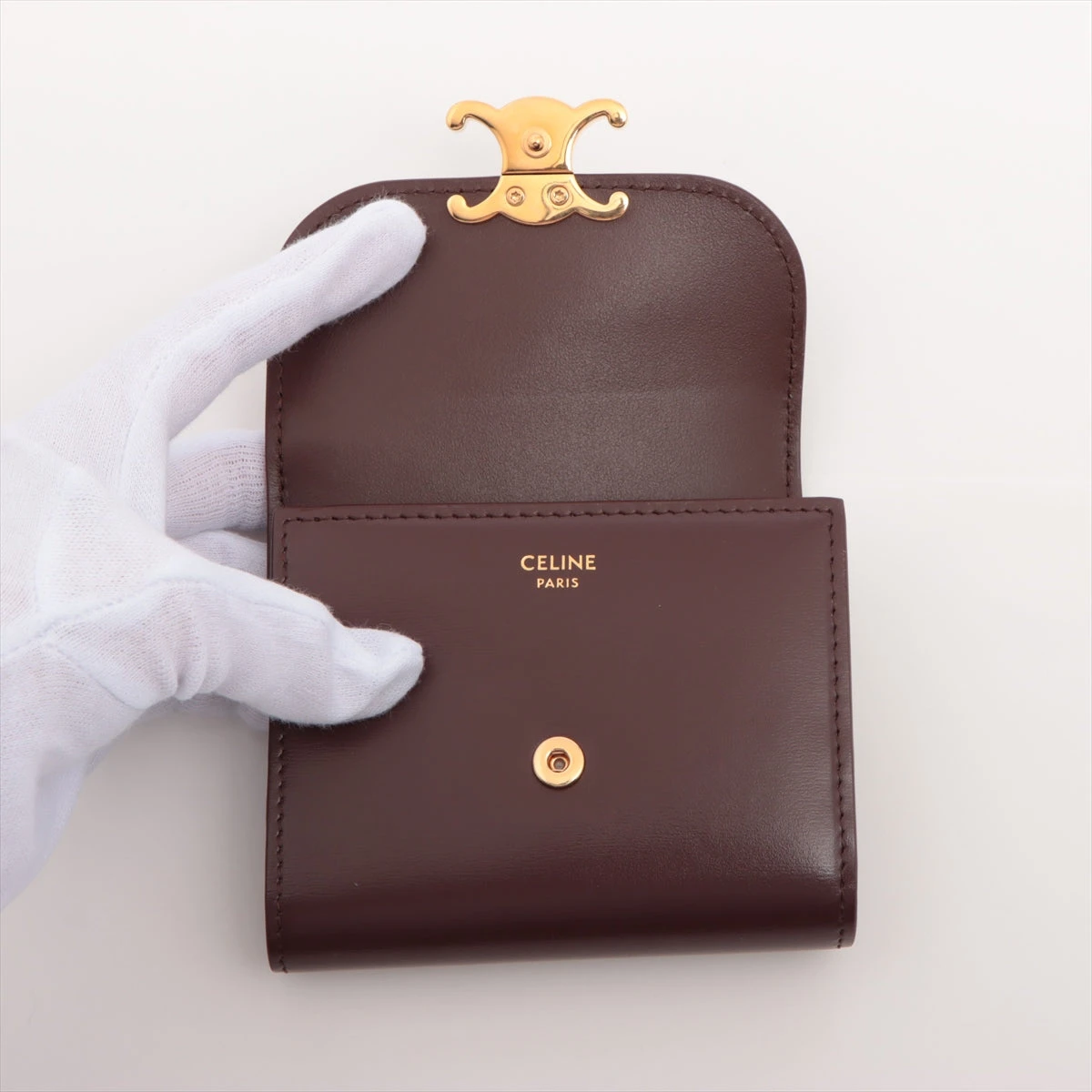 セリーヌ トリオンフ スモールフラップウォレット レザー 財布