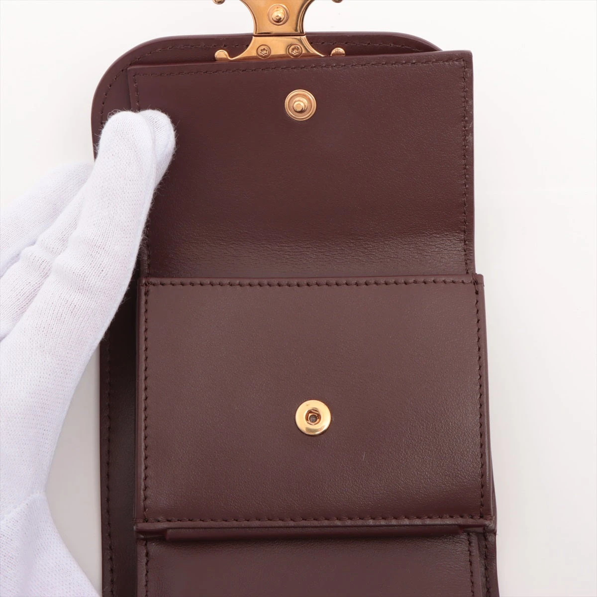 セリーヌ トリオンフ スモールフラップウォレット レザー 財布