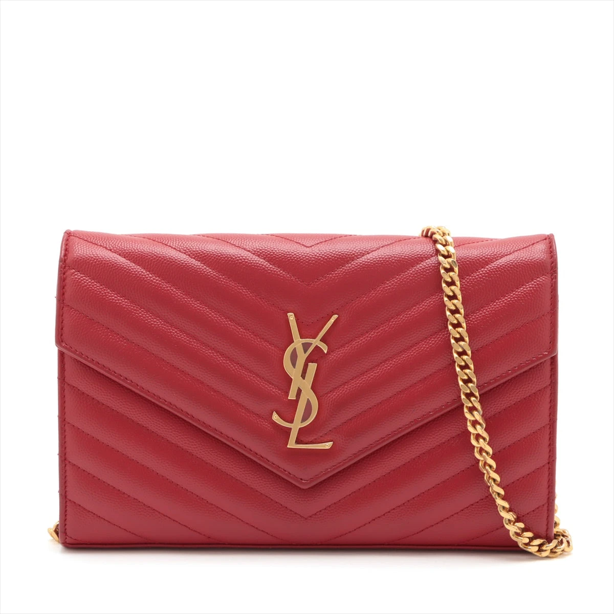 サンローラン パリ モノグラム レザー 2way チェーン財布 Yves Saint Laurent サンローラン SAINT LAURENT モノグラムYSL