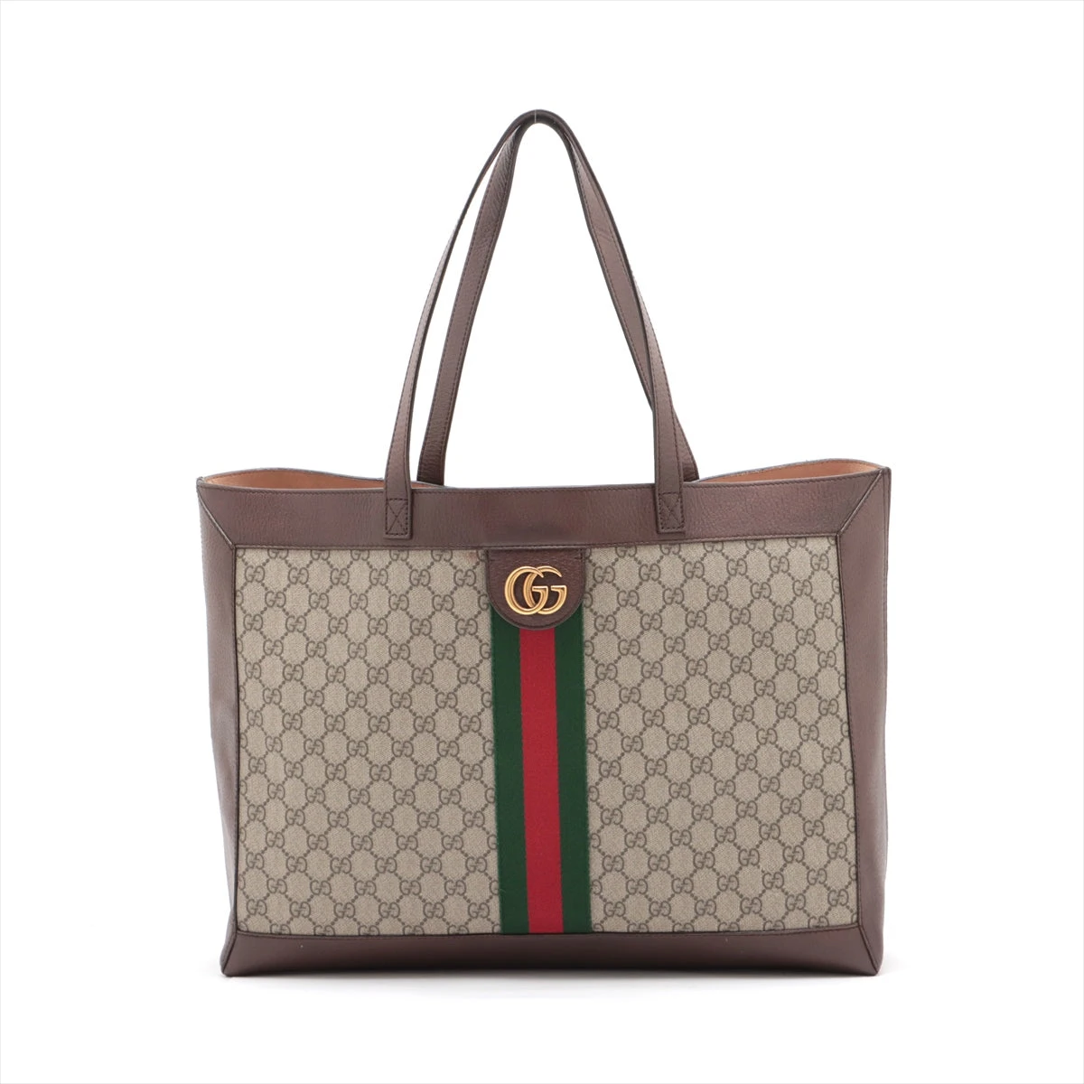 GUCCI トートバッグ 付属ポーチ GGスプリーム オフディア 547947 グッチ GGスプリーム オフィディア PVC×レザー トートバッグ