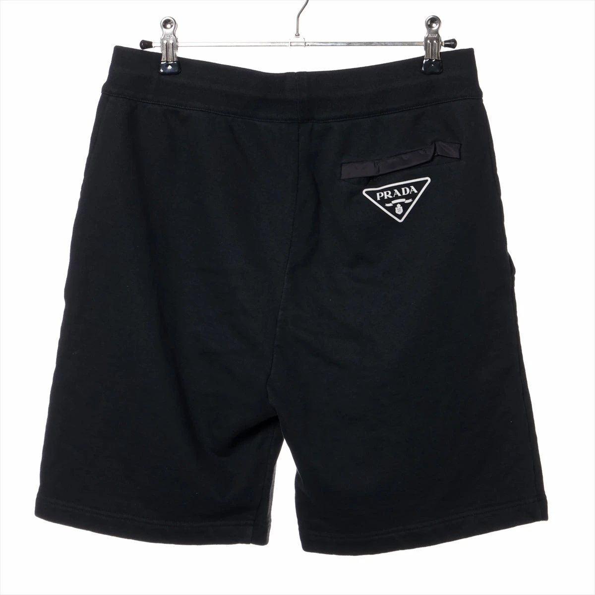 プラダ 22年 コットン ショートパンツ S メンズ ブラック UJP212