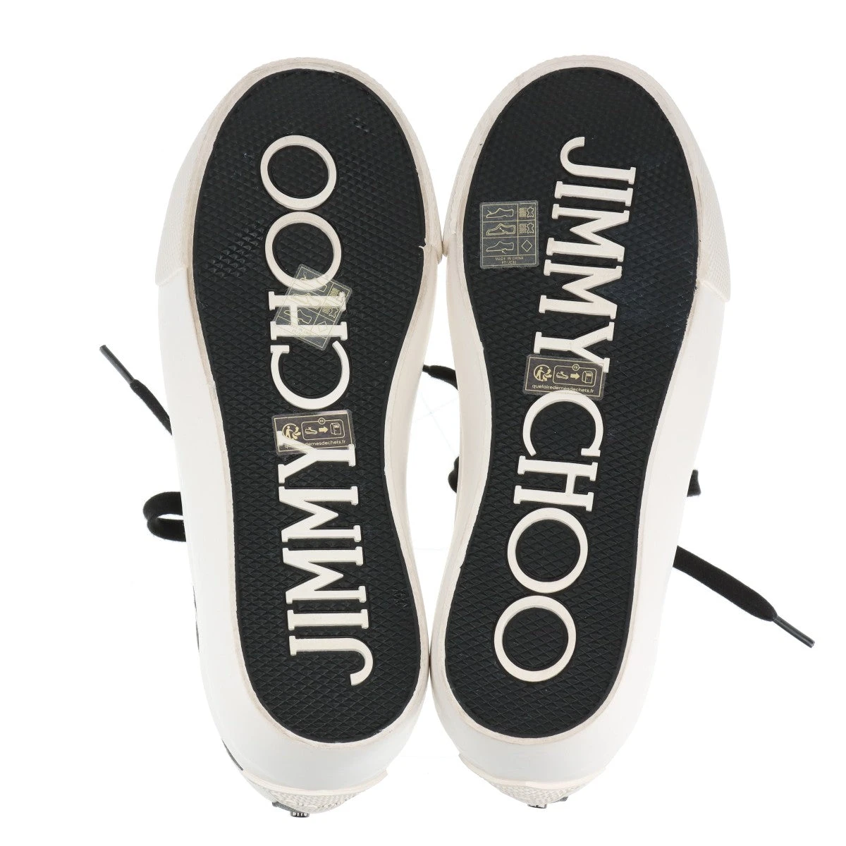 ジミーチュウ パルマ マキシ キャンバス×レザー スニーカー 37