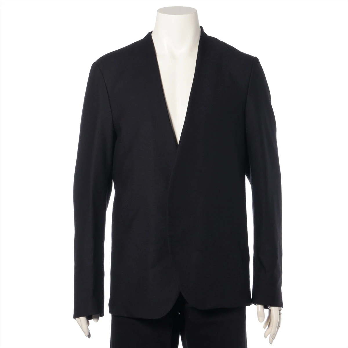 新品未使用　22AW　メゾンマルジェラ　ノーカラージャケット　46　ブラック MM6 Maison Margiela(エムエムシックスメゾンマルジェラ) 22AW