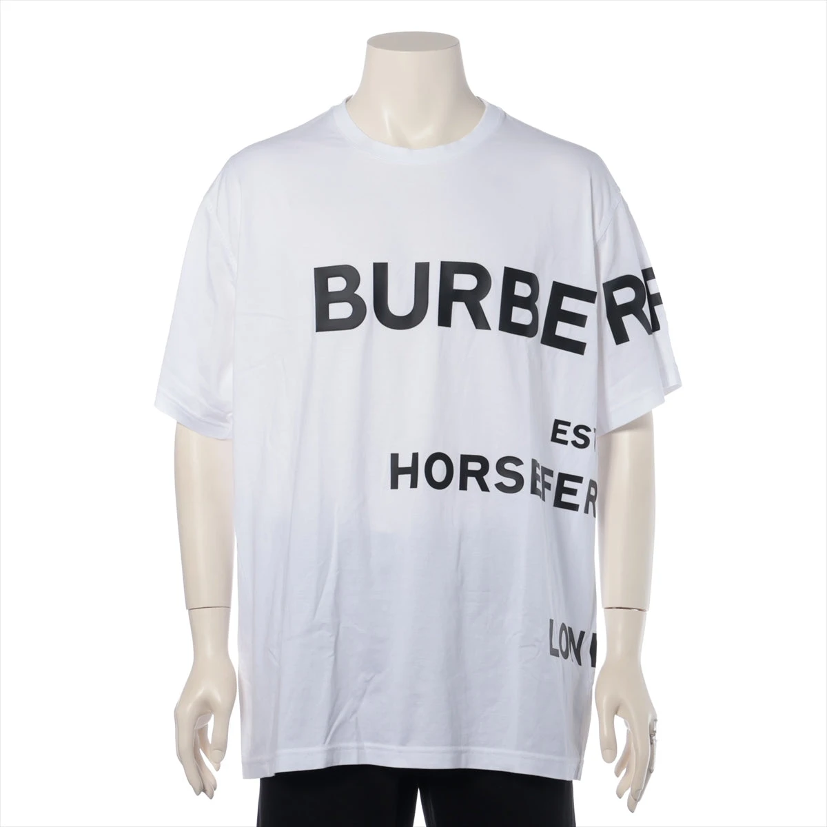 バーバリー ティッシ期 コットン Tシャツ L メンズ ホワイト 8040691 