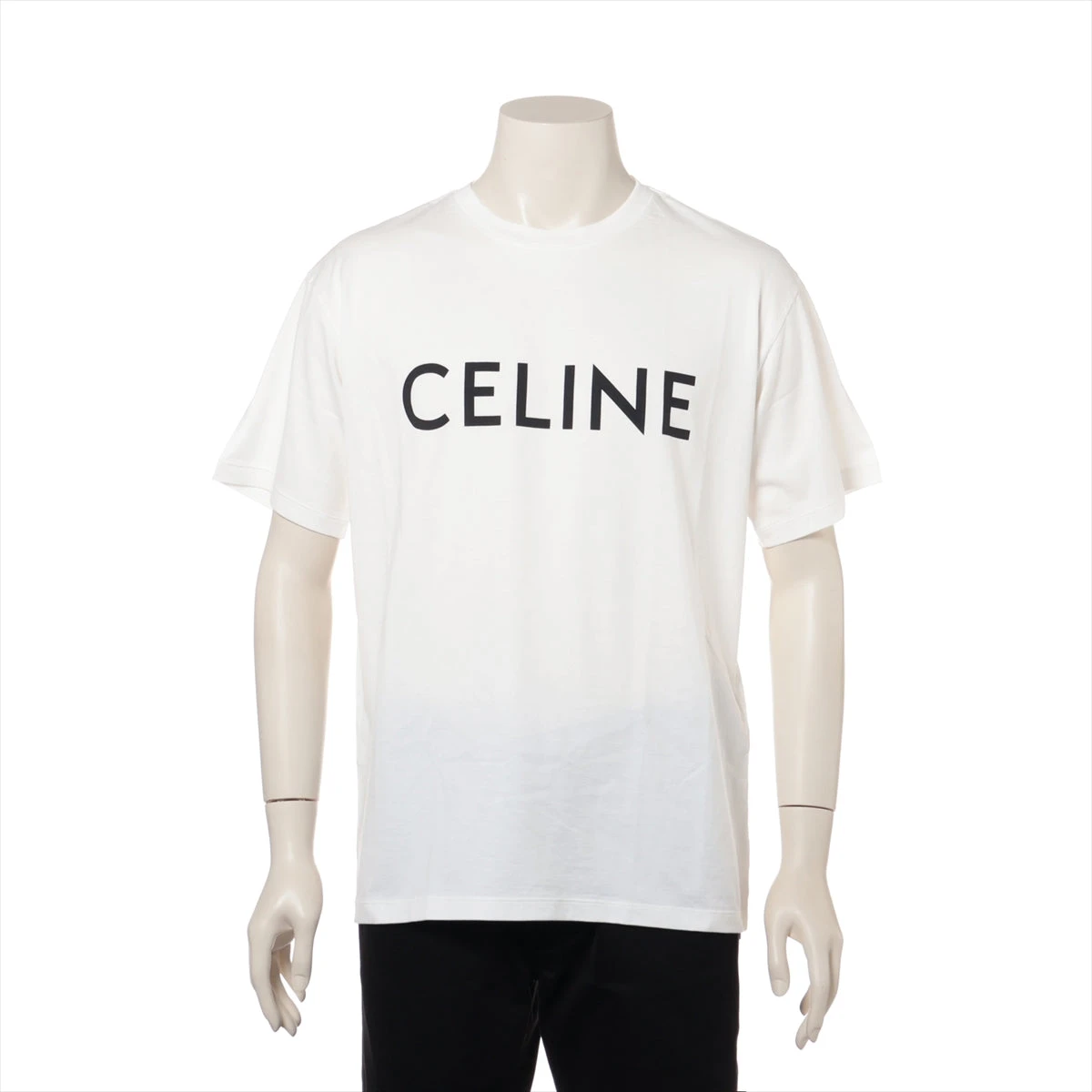 セリーヌ エディ期 コットン Tシャツ XS メンズ ホワイト 2X681671Q 