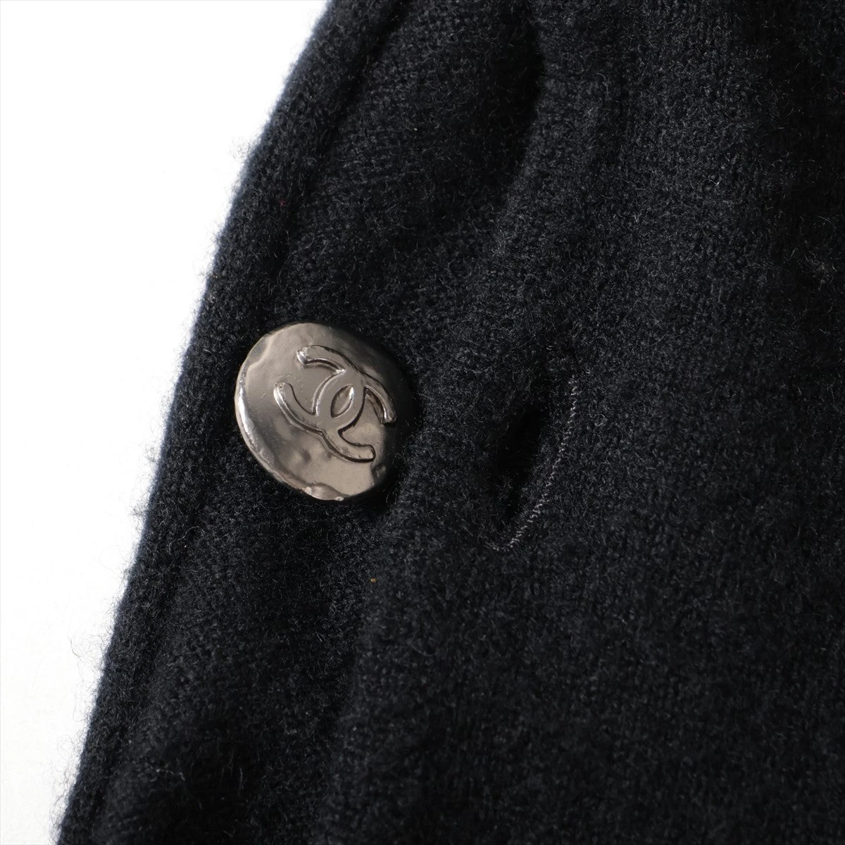 シャネル ココボタン カシミヤ ニットパンツ 40 レディース ブラック 