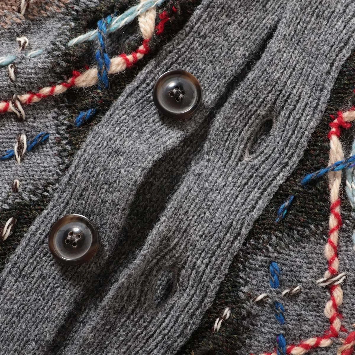 【新品】Maison Margiela アーガイル カーディガン Maison Margiela PARIS カットアウトニットカーディガングレー