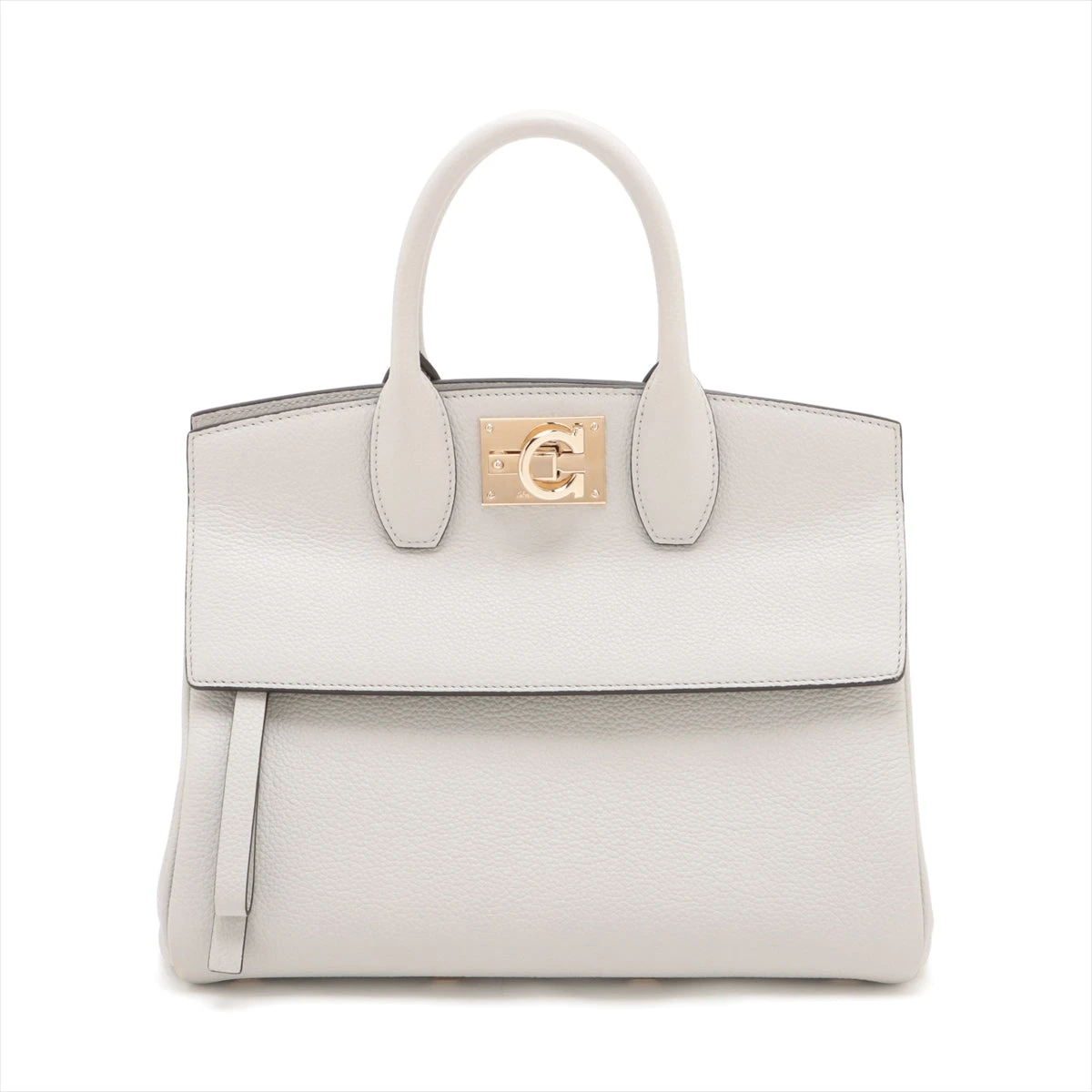 フェラガモ]グレー レザーハンドバッグ 【公式通販】