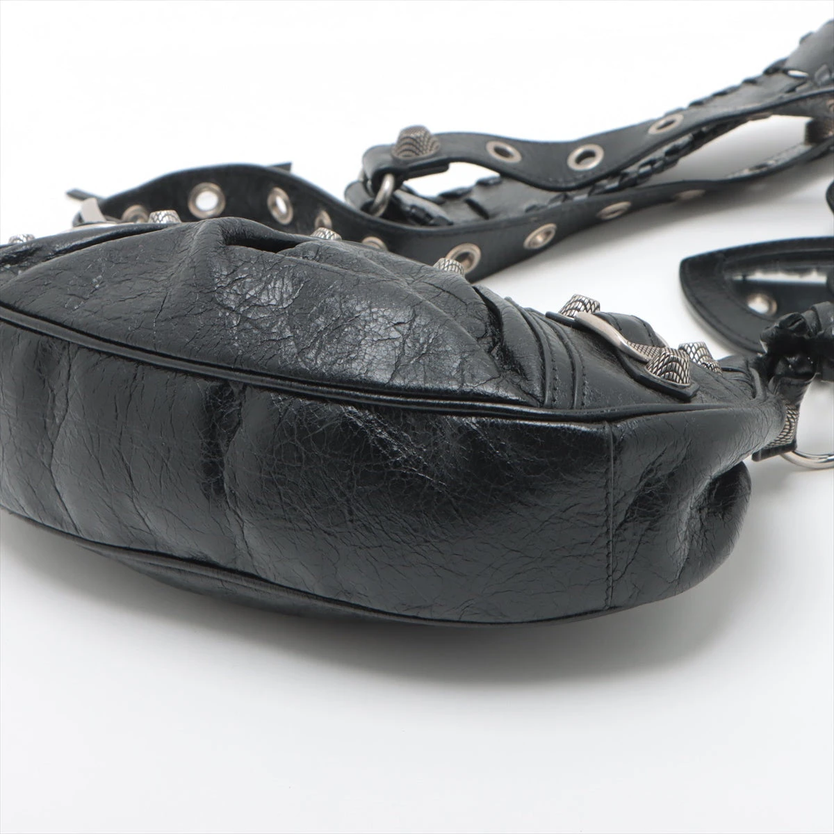 バレンシアガ アリーナ レザー ショルダーバッグ ブラック