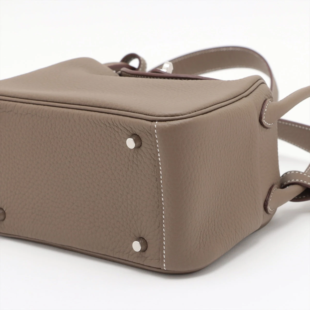 エルメス HERMES ショルダーバッグ リンディ ミニ トリヨンクレマンス エトゥープ シルバー金具 U 【箱】【中古】 現金特価あり】エルメス リンディ ミニ エトゥープ トリヨンクレマンス